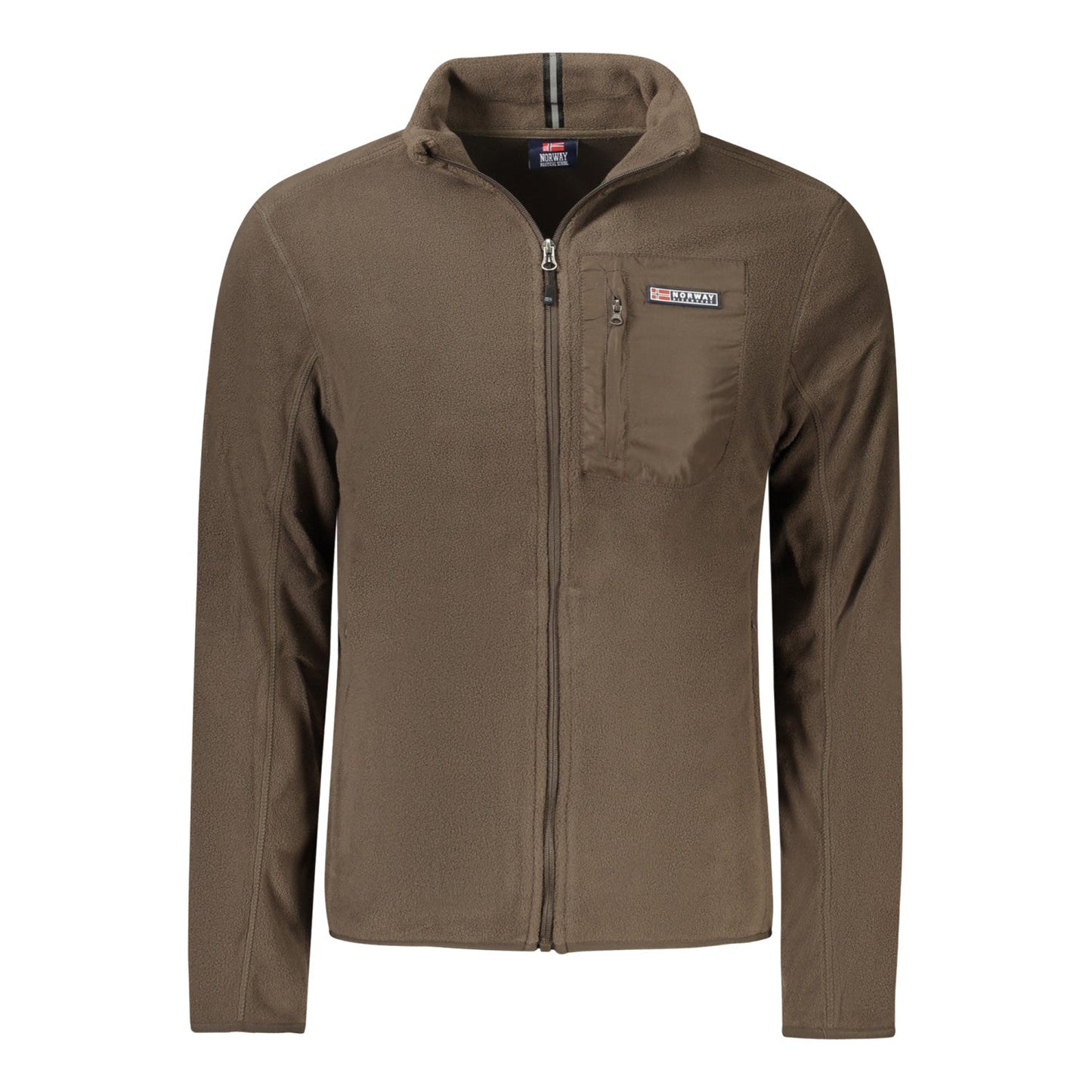 Heren Sweatshirt Noorwegen Zip Bruin