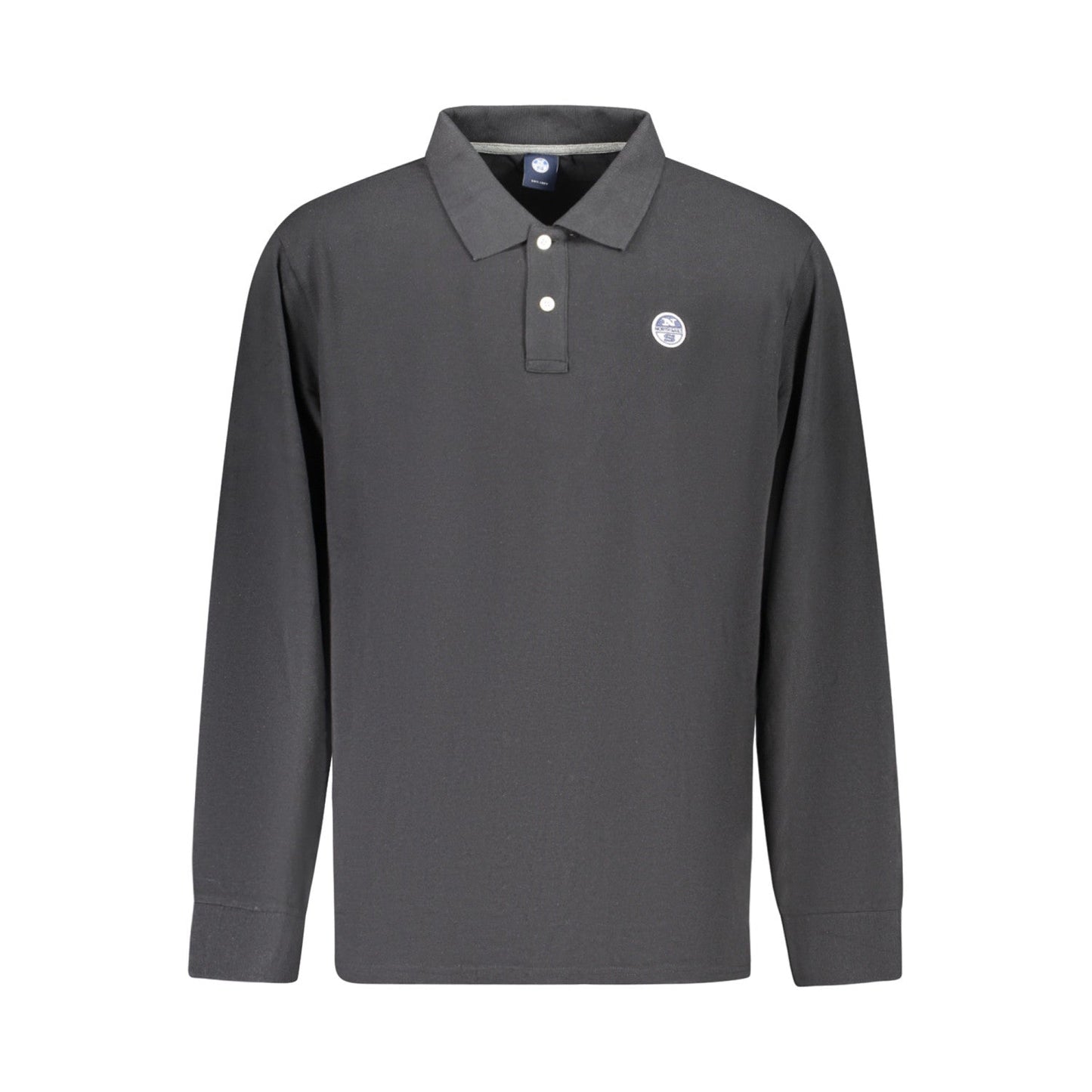 Heren North Sails Sweatshirt met lange mouwen, polo, zwart