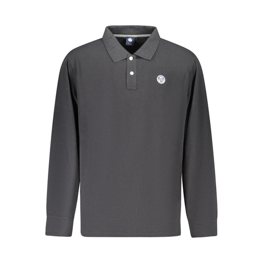 Heren North Sails Sweatshirt met lange mouwen, polo, zwart