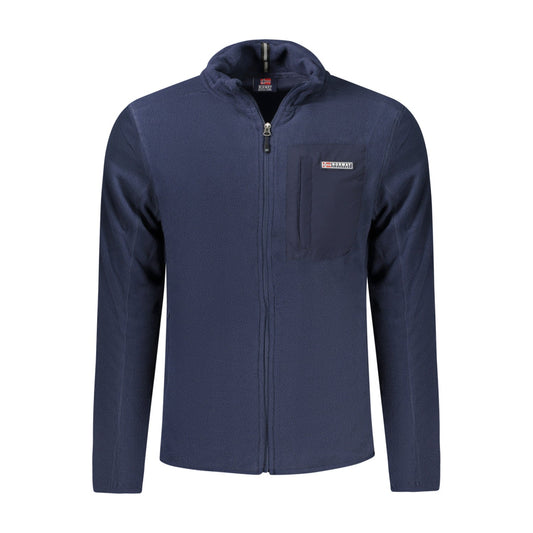 Heren Sweatshirt Noorwegen Zip Blauw