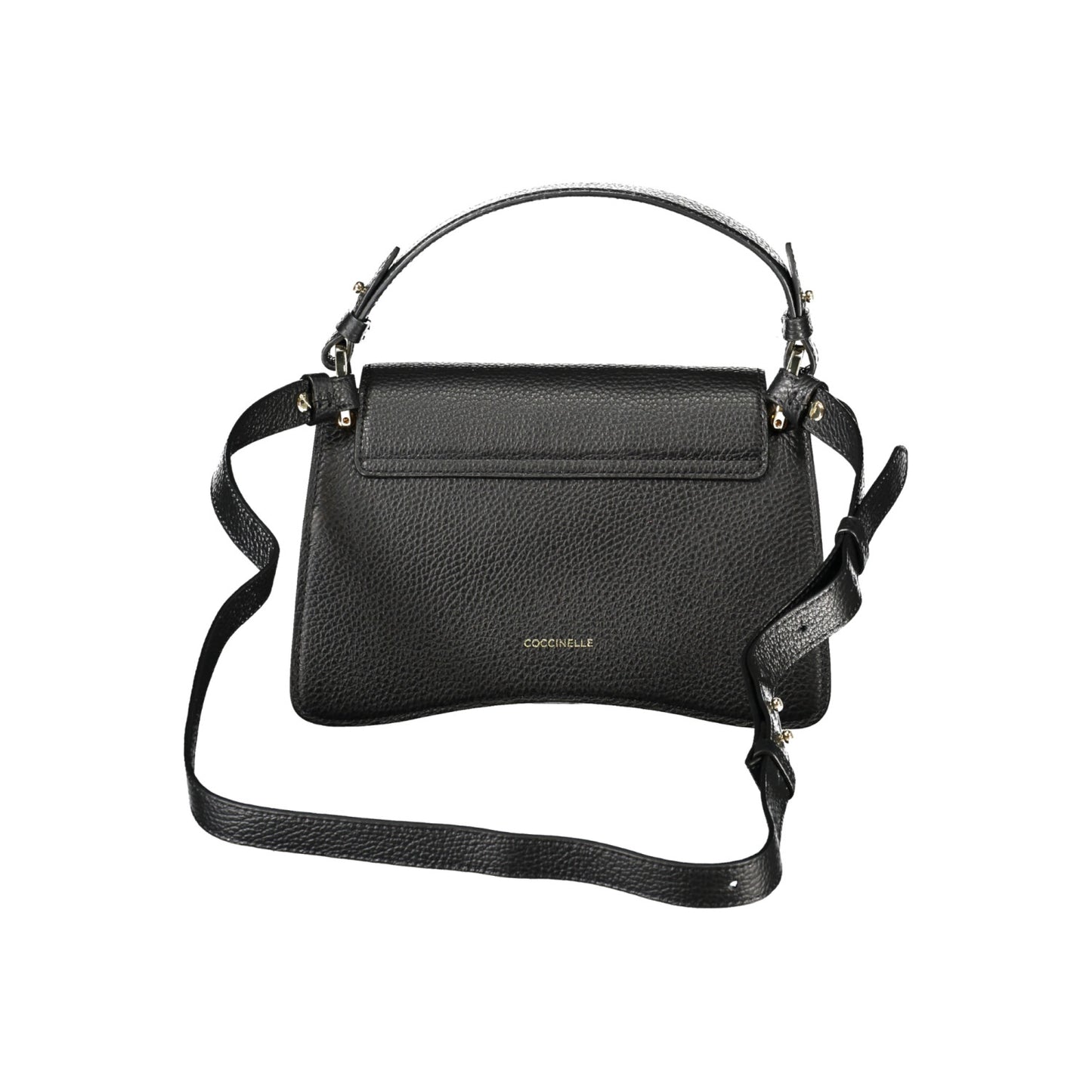 Coccinelle C-Me tas in zwart leer