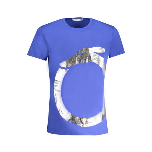 Heren Trussardi t-shirt blauw en zilver