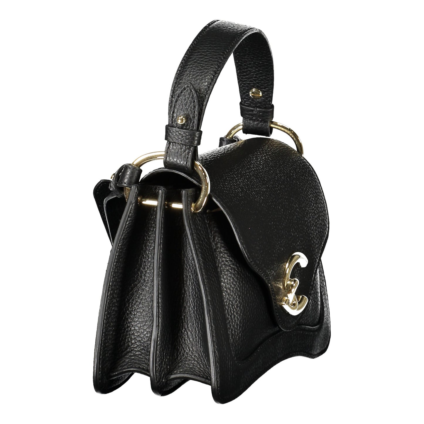 Coccinelle C-Me tas in zwart leer