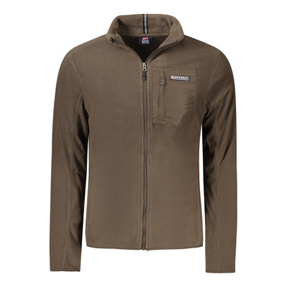 Heren Sweatshirt Noorwegen Zip Bruin