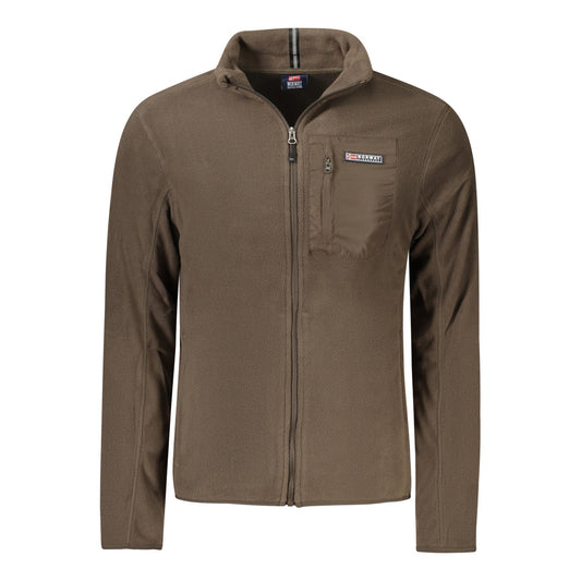 Heren Sweatshirt Noorwegen Zip Bruin