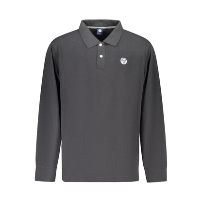 Heren North Sails Sweatshirt met lange mouwen, polo, zwart